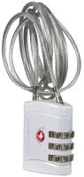 Afrique du Sud, les équipements indispensables Samsonite Global Travel Accessories - Cadenas TSA à 3 chiffres avec Cable, 60 cm, Gris (Alu) pour voyager en Afrique du Sud